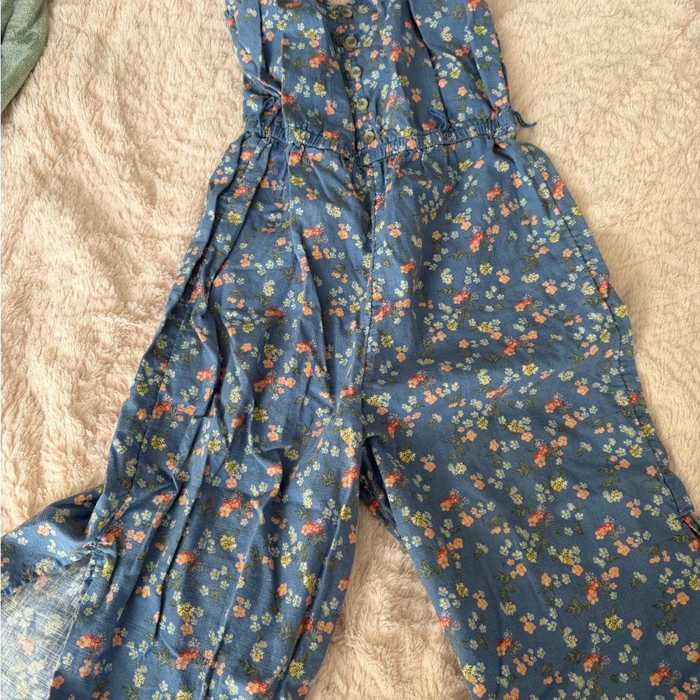 Justice Blue Floral Jumpsuit